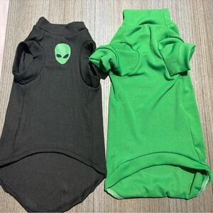 Stylish Black Green Dog/Cat Shirts/Clothing with Alien Design S to M Size Pets